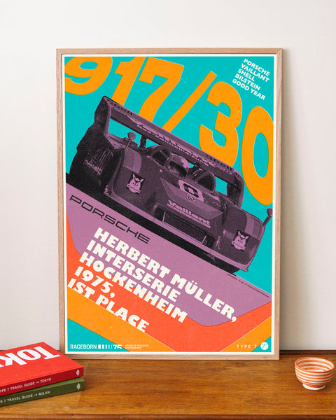 75 Years of Porsche Motorsport: 917/30 Hockenheim Poster